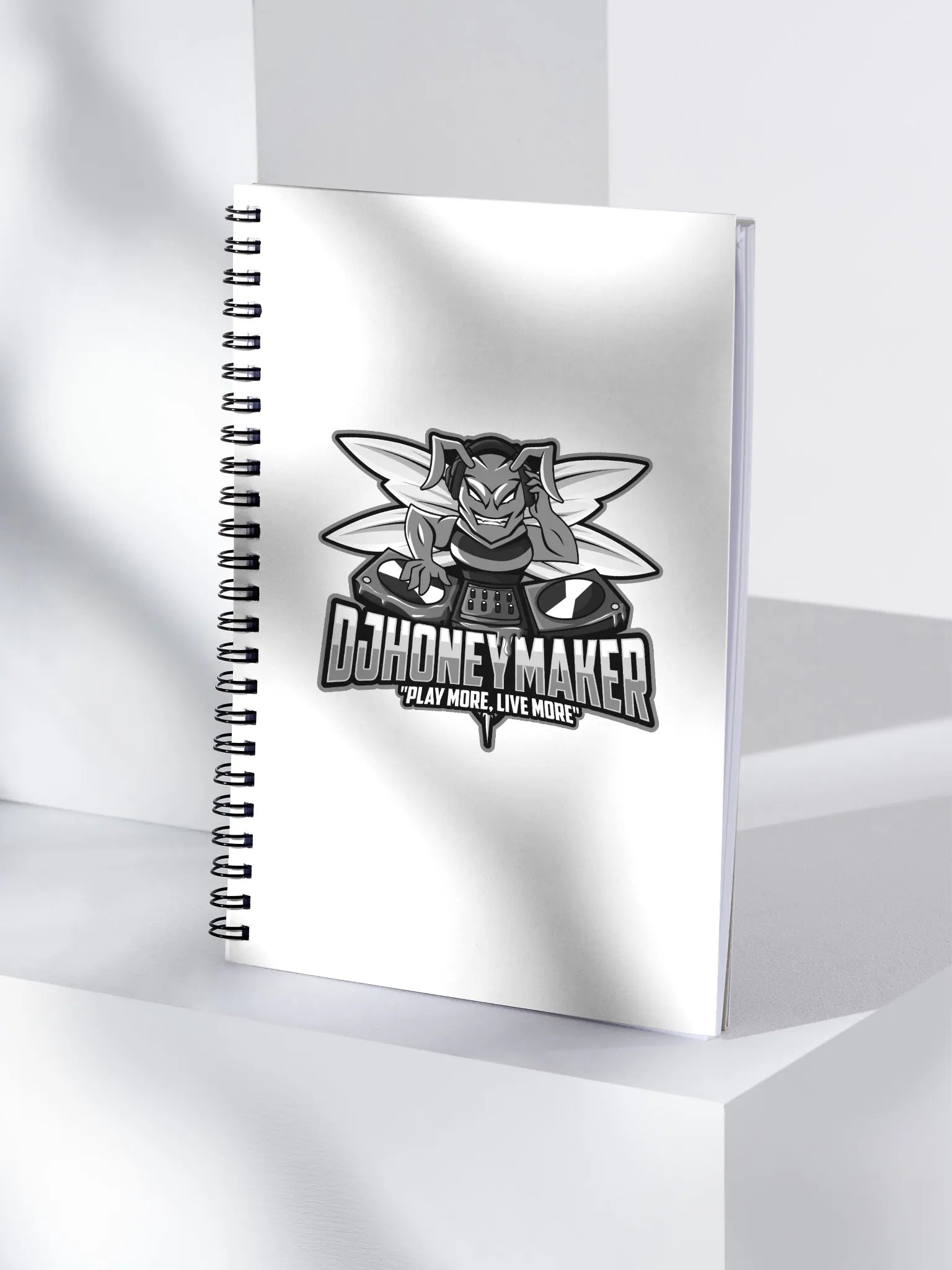 Black & White Logo Spiral Notebook product image (4)