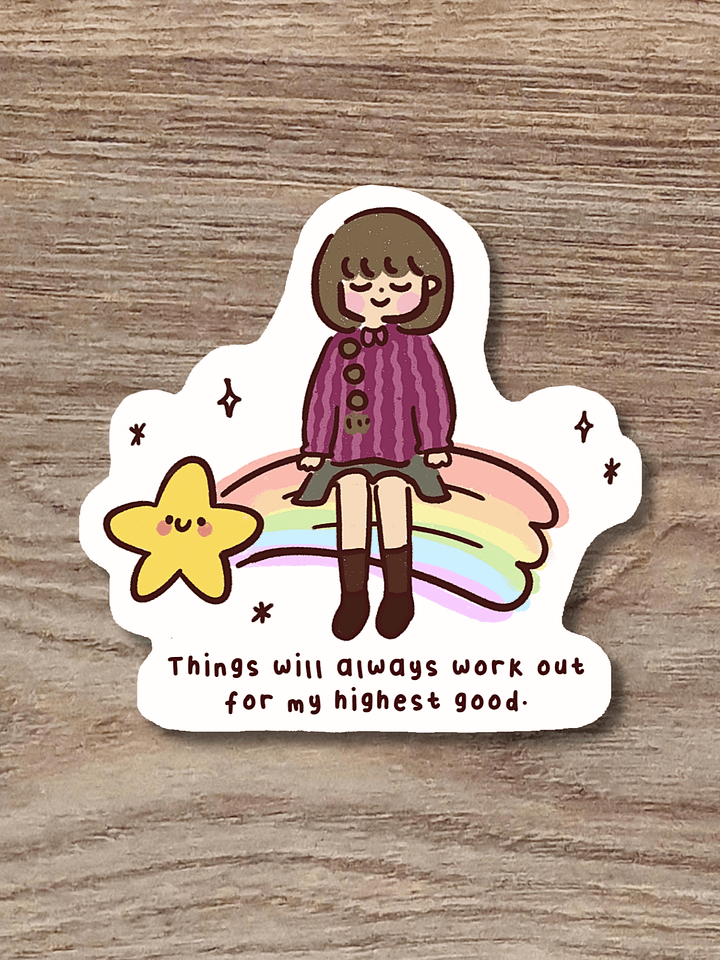 All is well | Positivity Glitter Sticker product image (1)