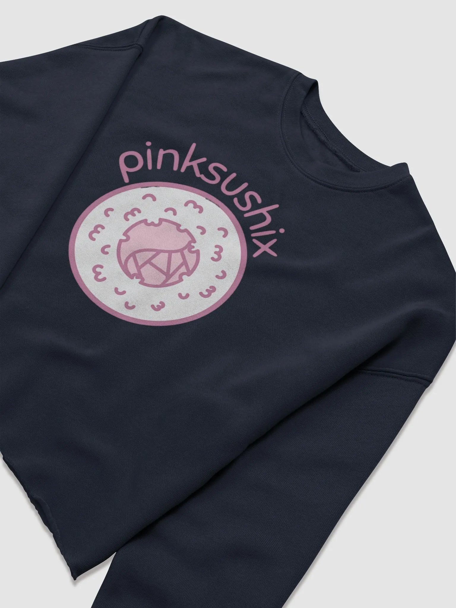 Women's Fleece Cropped PinkSushix Logo Sweatshirt product image (7)