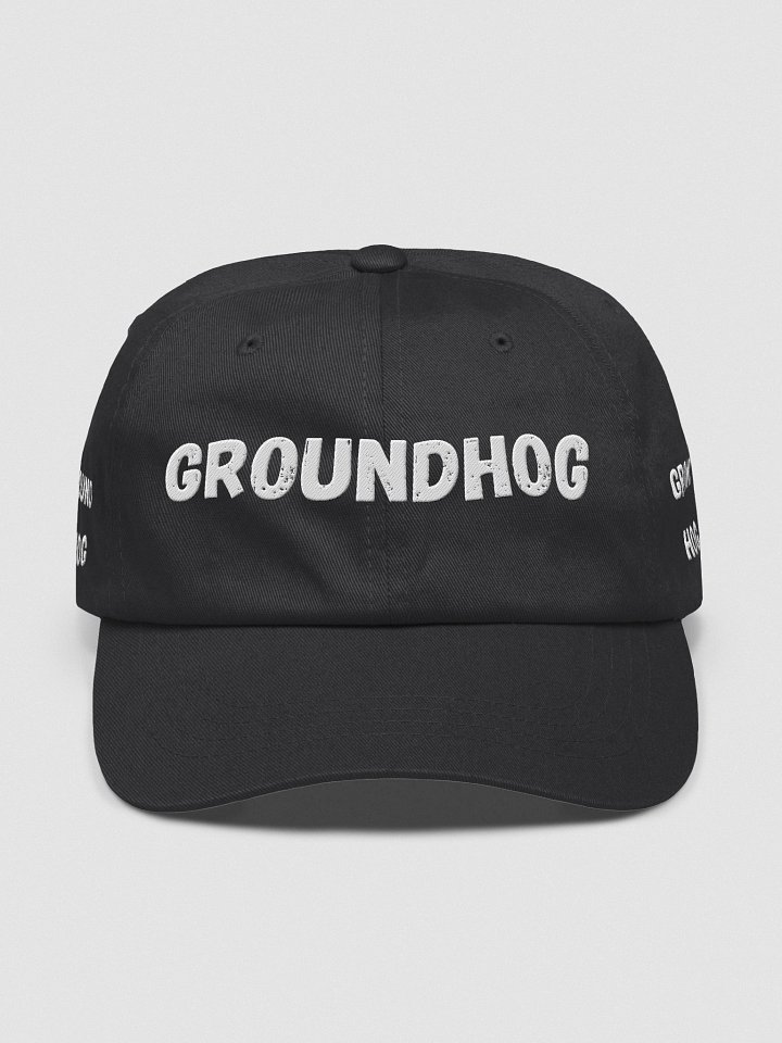 Groundhog/White Letter Dad Hat product image (3)