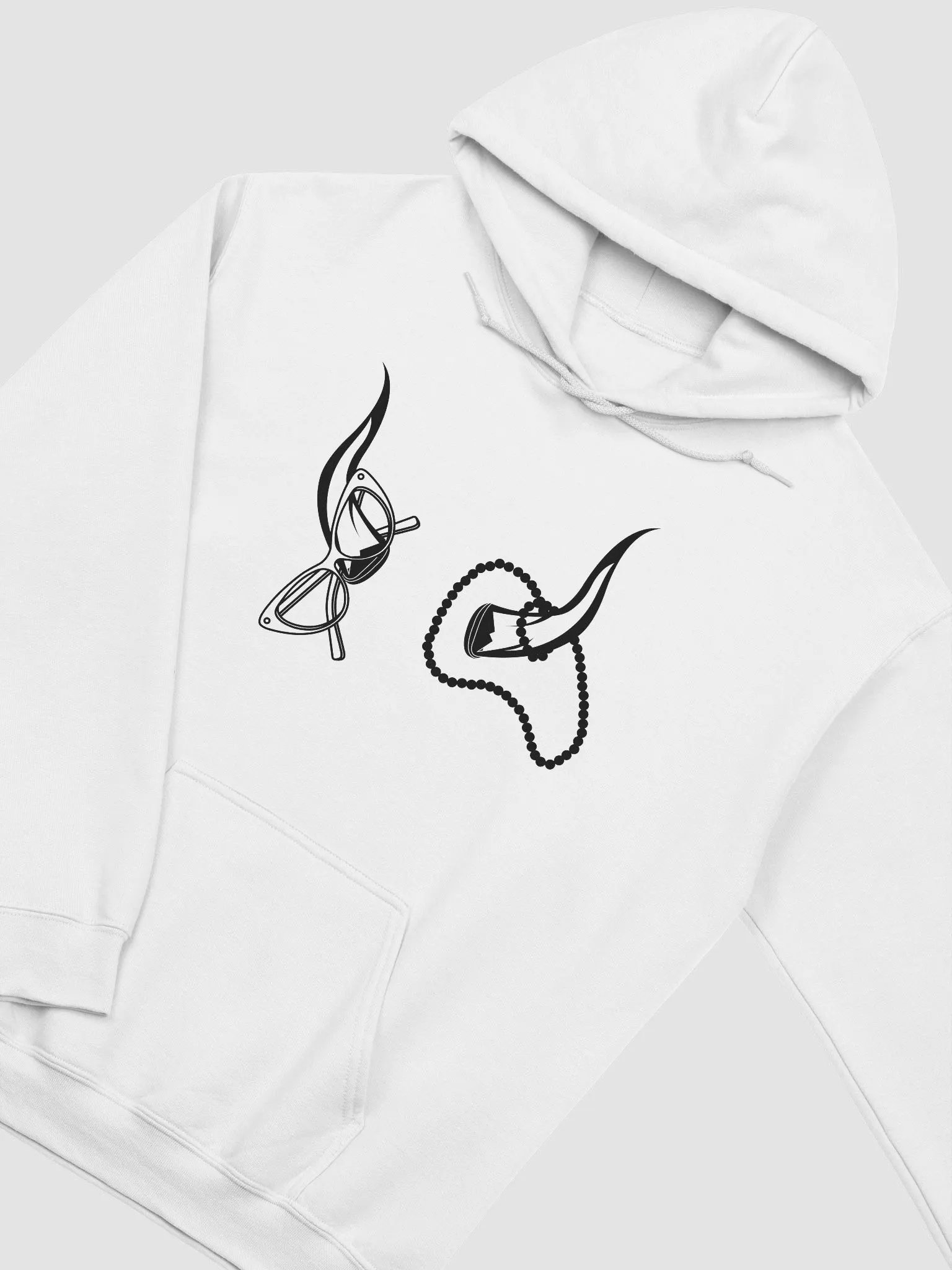 Horns, Glasses & Pearls Classic Hoodie product image (25)