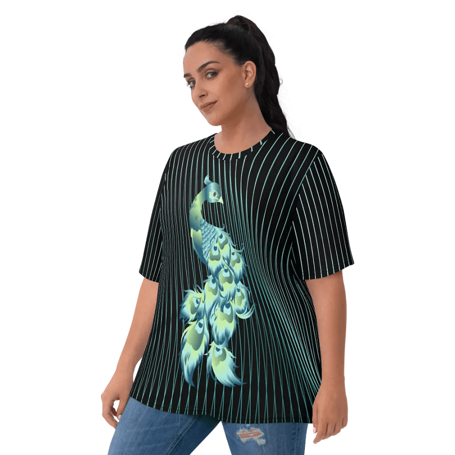 Pretty Peacock All Over Print T-shirt product image (10)