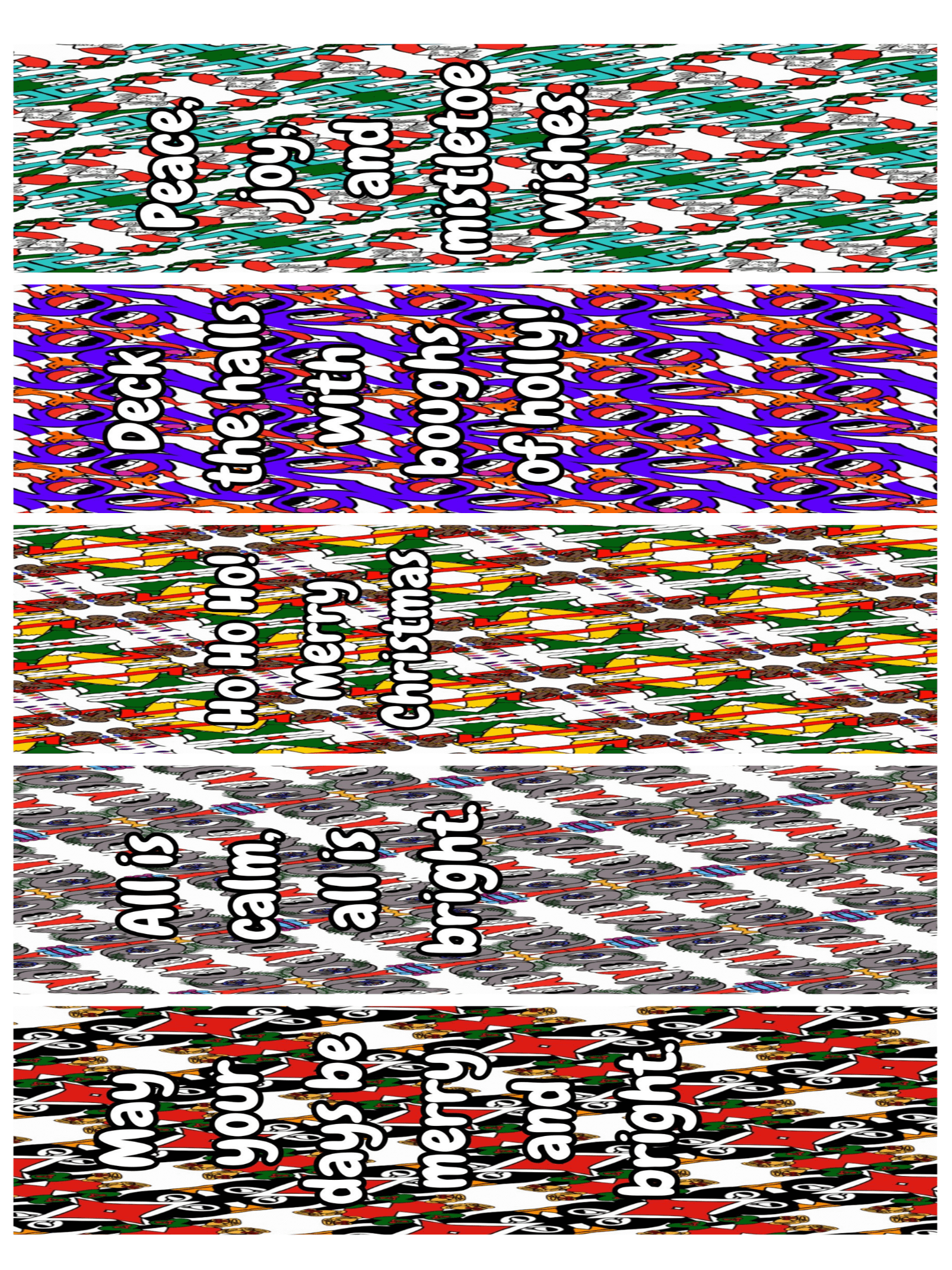 Christmas Colored Bookmark Sheets-2x6 and 2x8 product image (2)