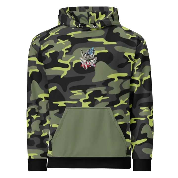 Green Camouflage Athena Tug & CE Flage Hoodie product image (2)
