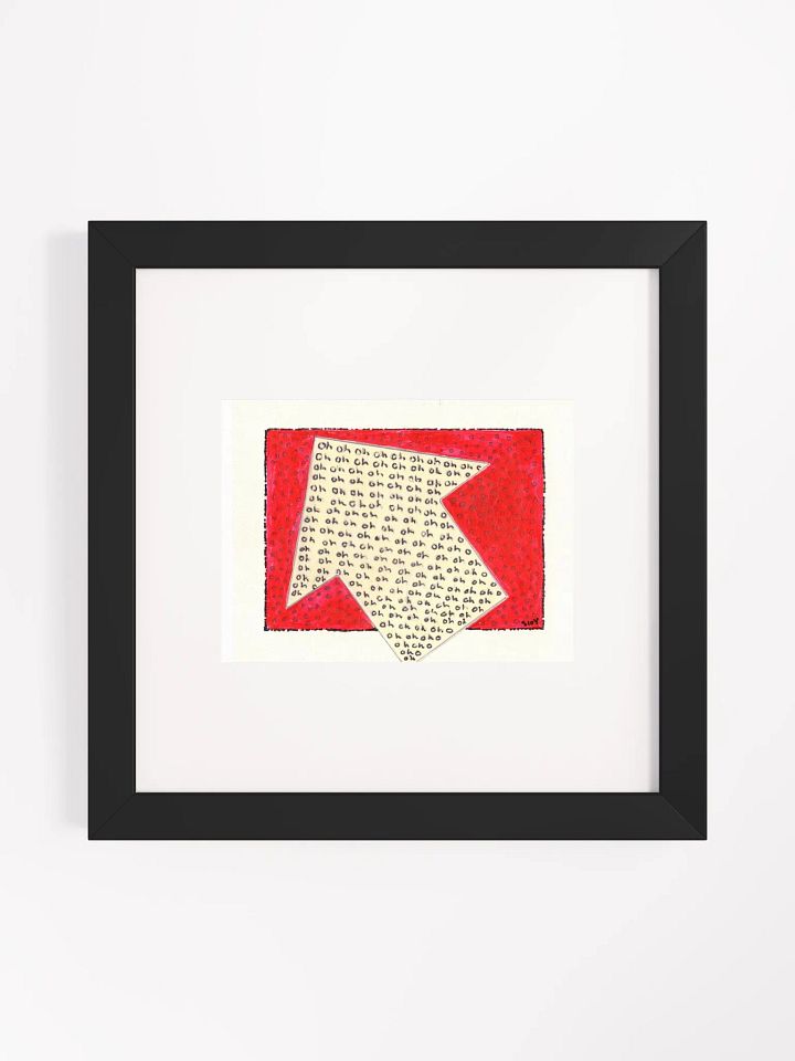 oh oh Panel Card Print Framed product image (1)