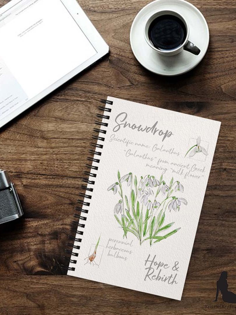 Snowdrop Flower Field Notes Style Notebook product image (6)