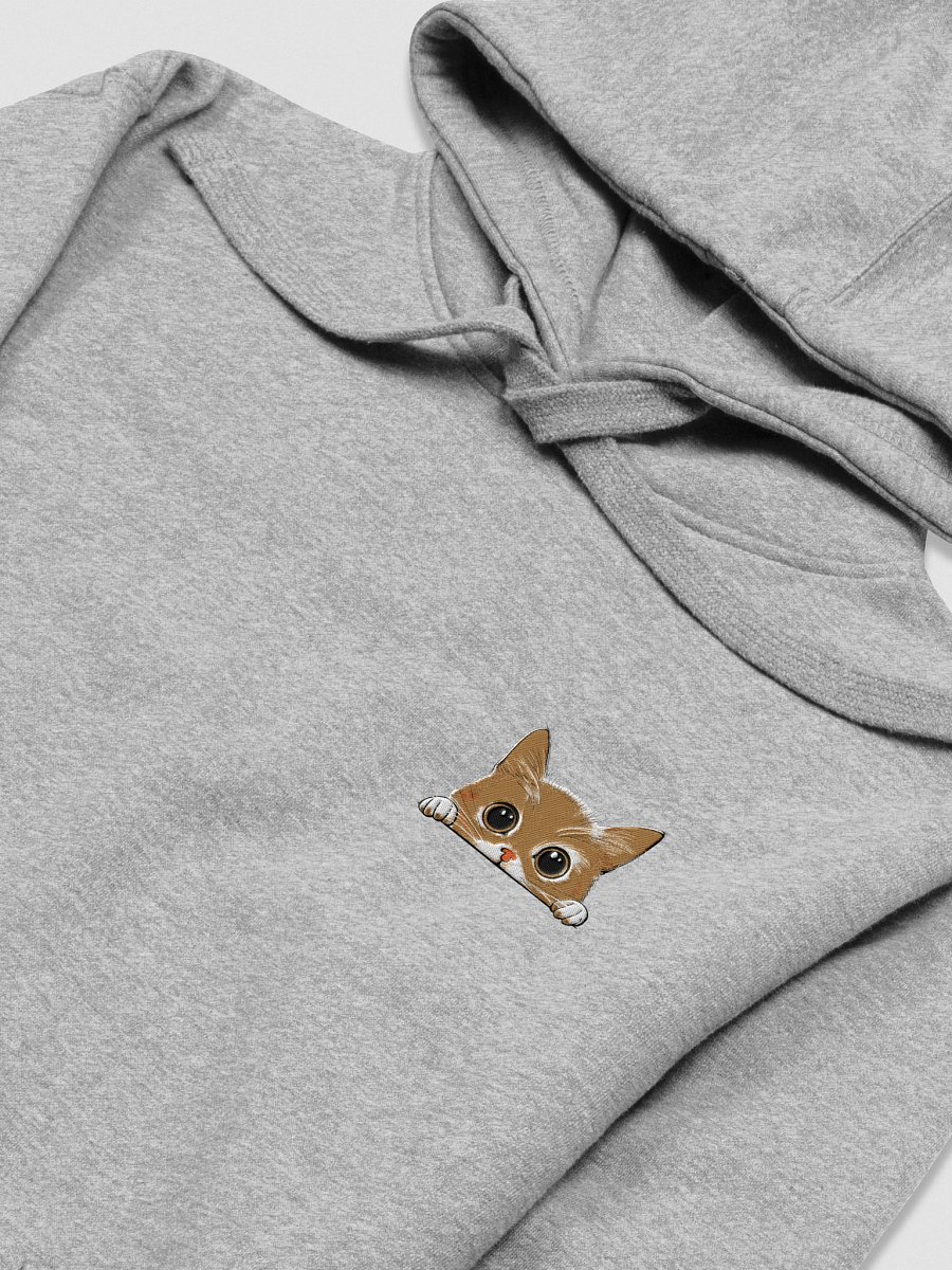 Peekaboo Cat Embroidered Hoodie – Cute Minimal Cat Lover Sweatshirt product image (6)