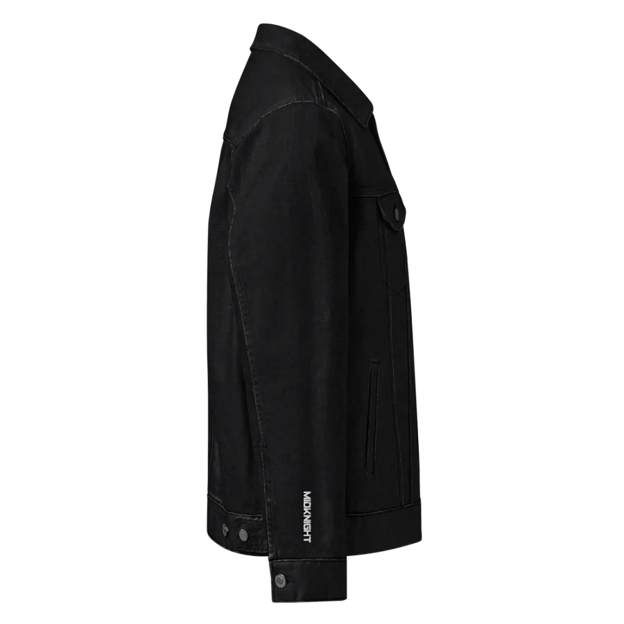 MidKnight Denim Jacket (All-White Embroidery) product image (2)