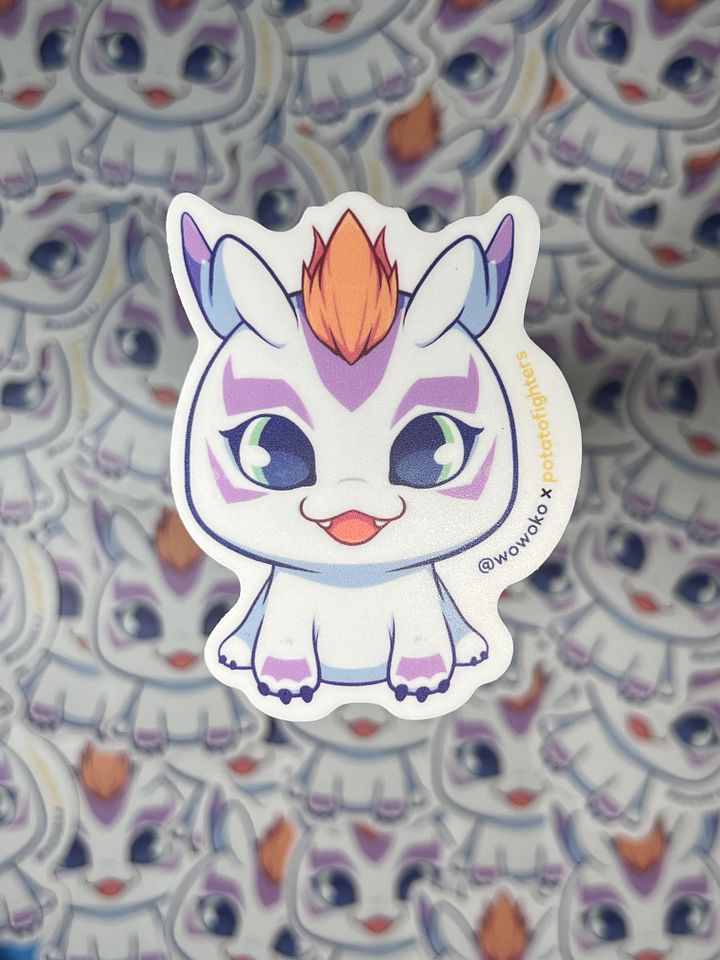 WoWoKo x Potato Fighters - Digimon - Gomamon - Sticker product image (1)