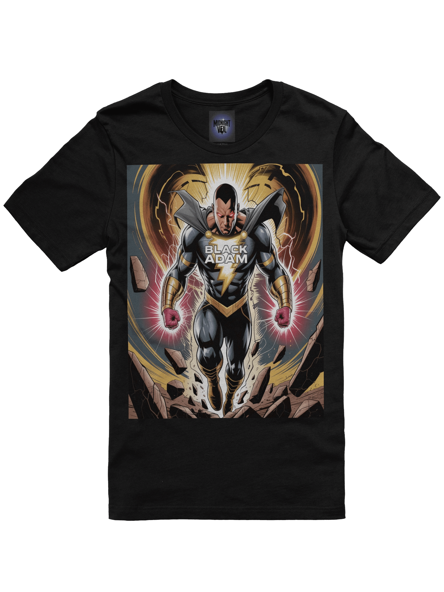 Black Adam Kahndaq Thunder Supersoft T-Shirt – Shazam Shadow Surge product image (3)