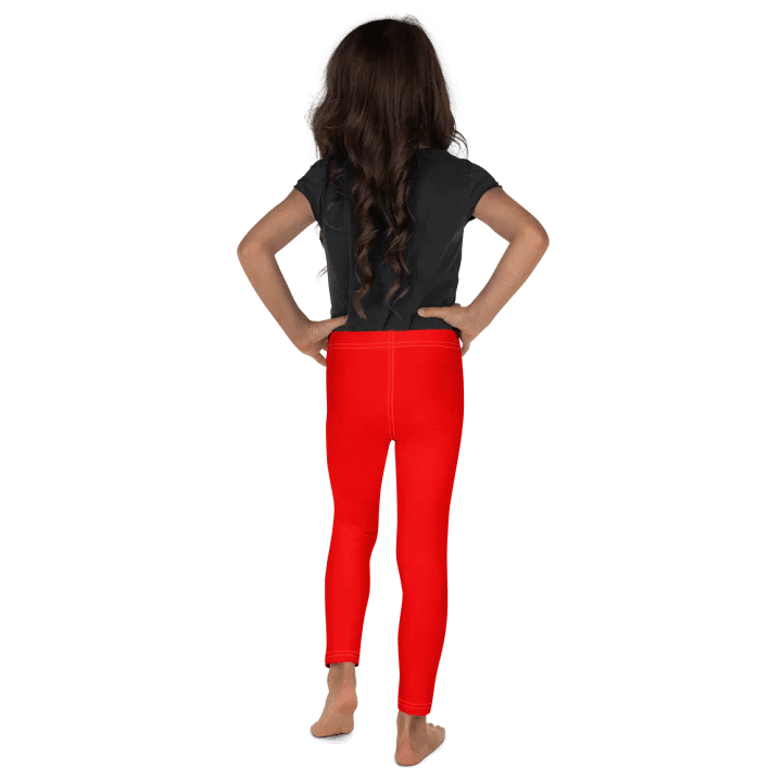 Kids Plain Color Red Leggings product image (2)