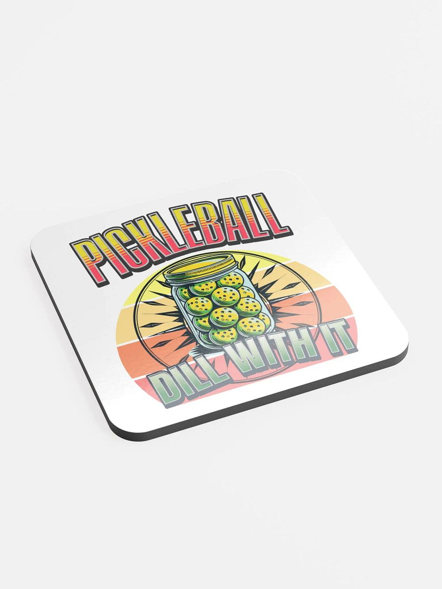 Dill With It Pickleball Cork Coaster product image (2)