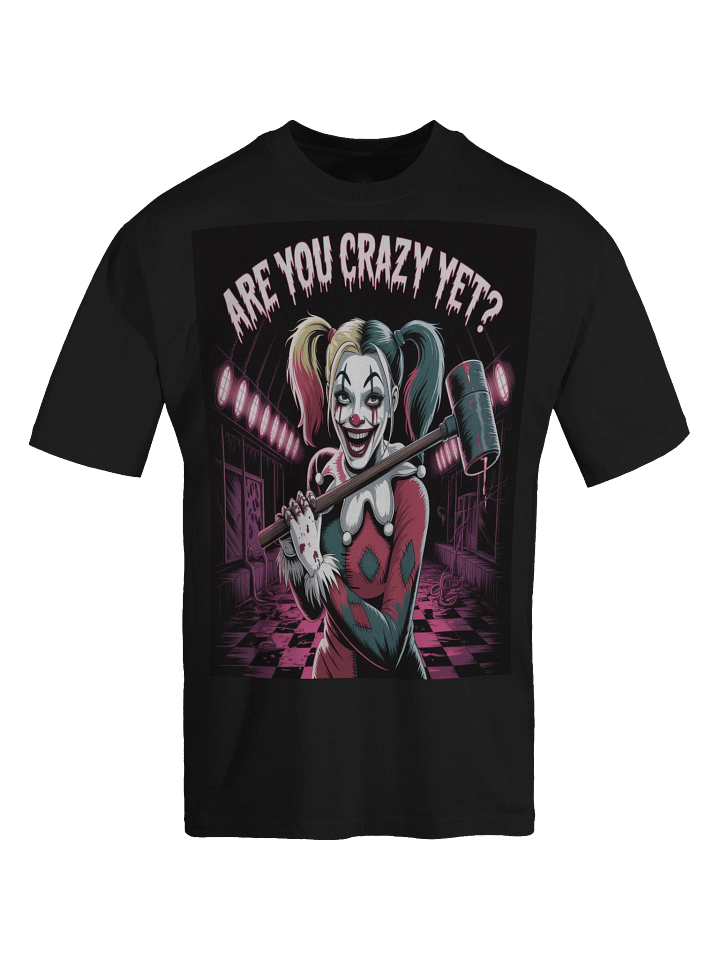 Harley Quinn 'Are You Crazy Yet?' Neon Labyrinth Oversized Faded T-Shirt product image (1)