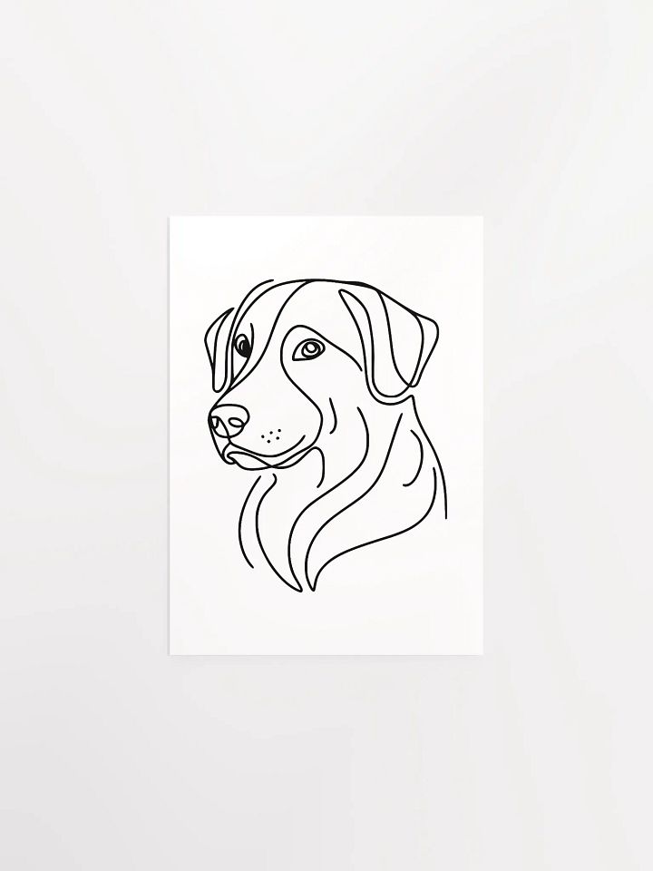 Elegant Dog Line Drawing Poster - Enhanced Matte Paper Poster product image (11)
