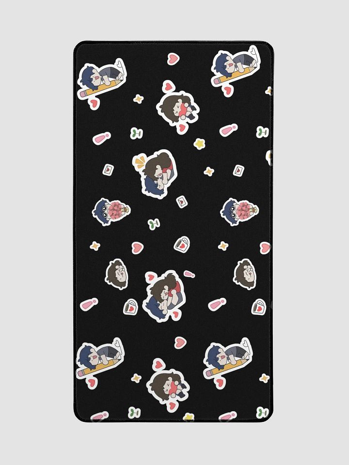 BLACK sticker design Desk Mat 15.5" x 31.5" product image (2)