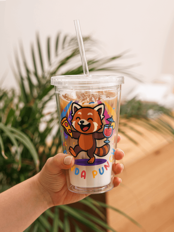 The Panda Punch - Double Wall Clear Plastic Tumbler product image (1)