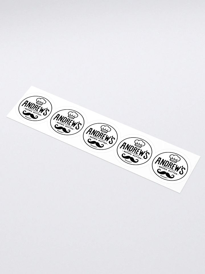 Andrew's Brown Butter Bakery Kiss Cut Stickers (Set of 5) product image (1)