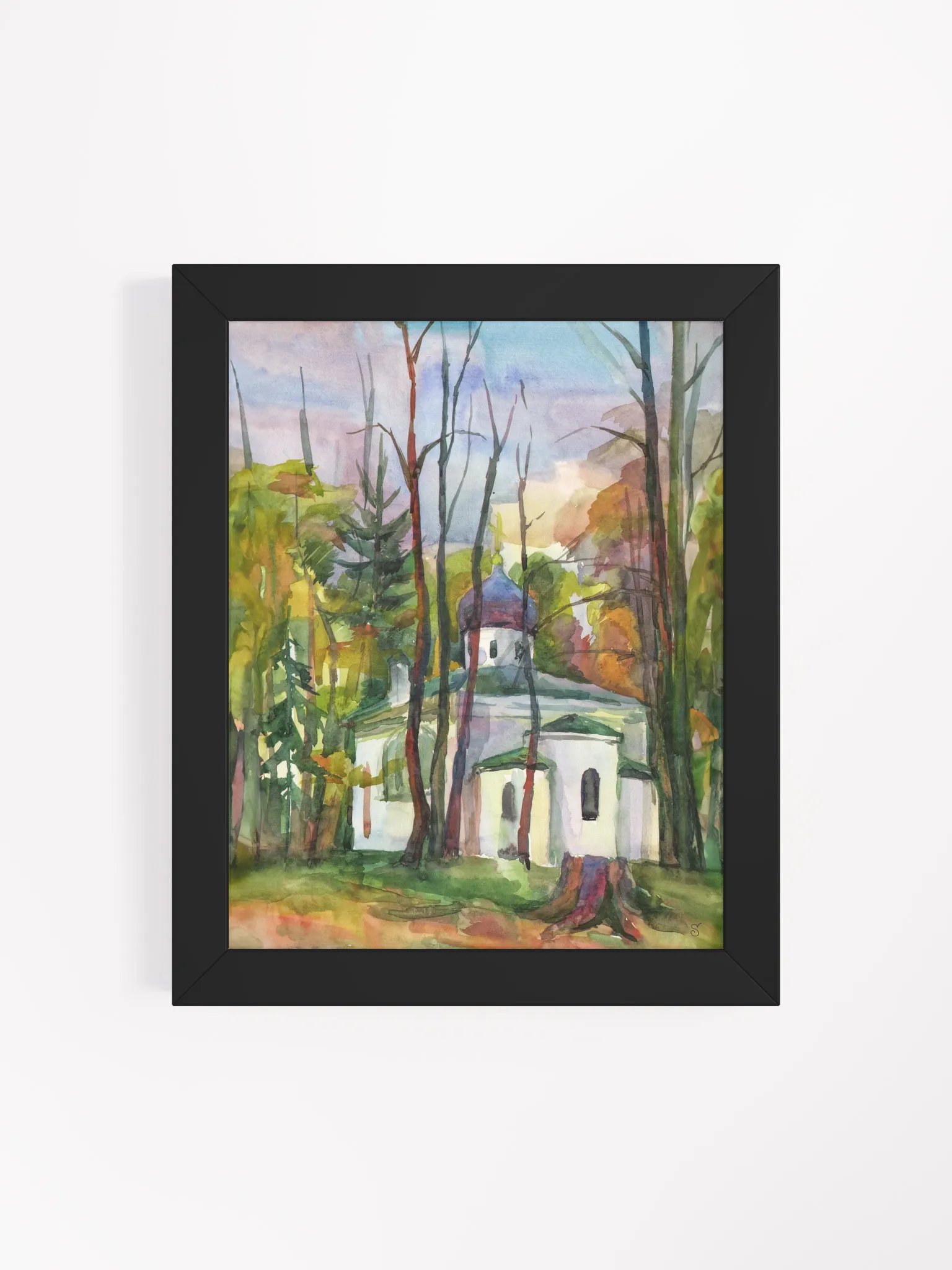 Autumn Serenity Framed Poster - Country Ancient Church product image (21)
