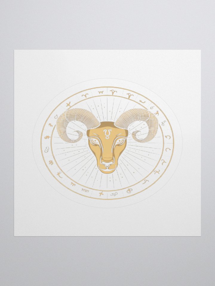 Aries Zodiac Kisscut Sticker product image (1)