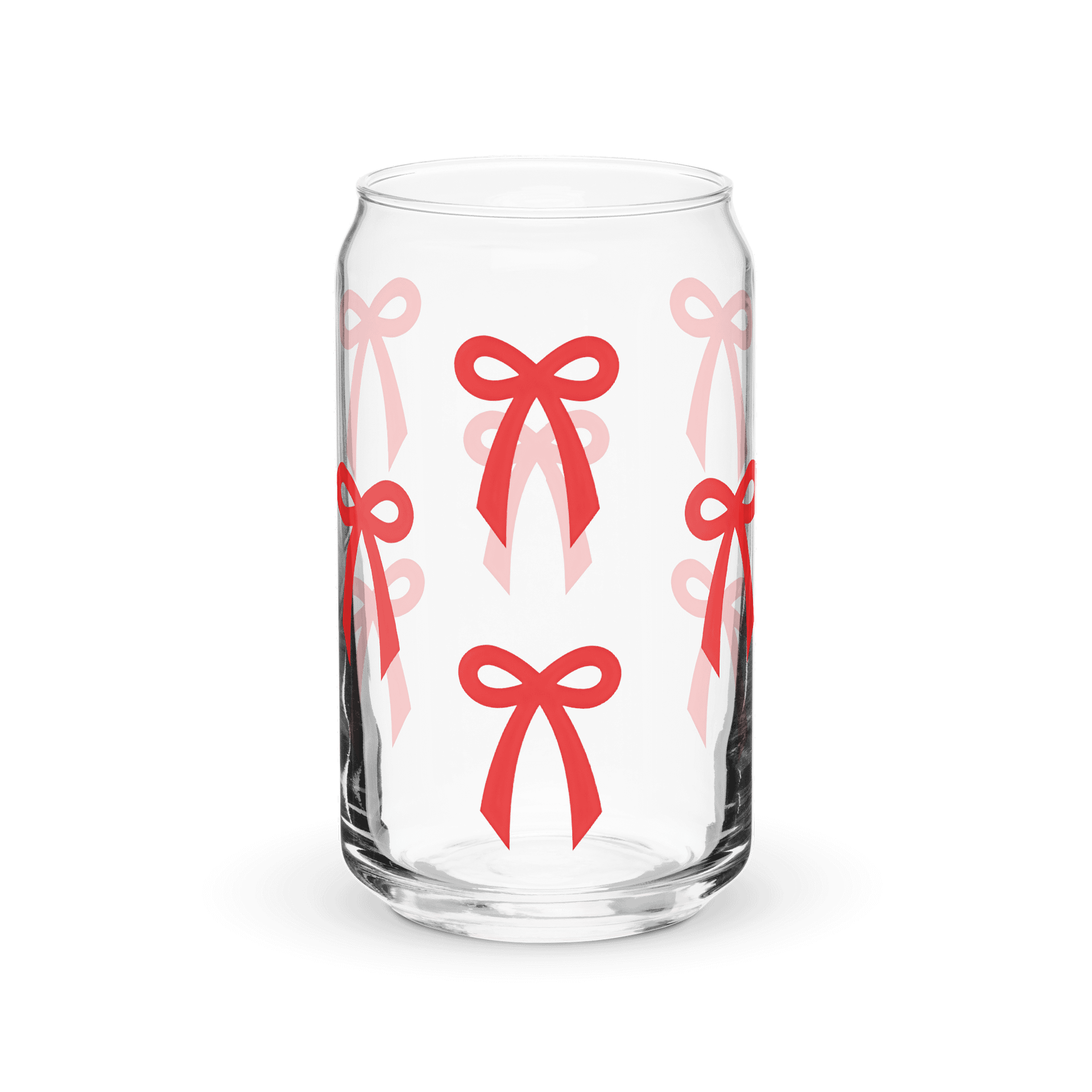 Red Bow Can-Shaped Glass 16 oz product image (3)