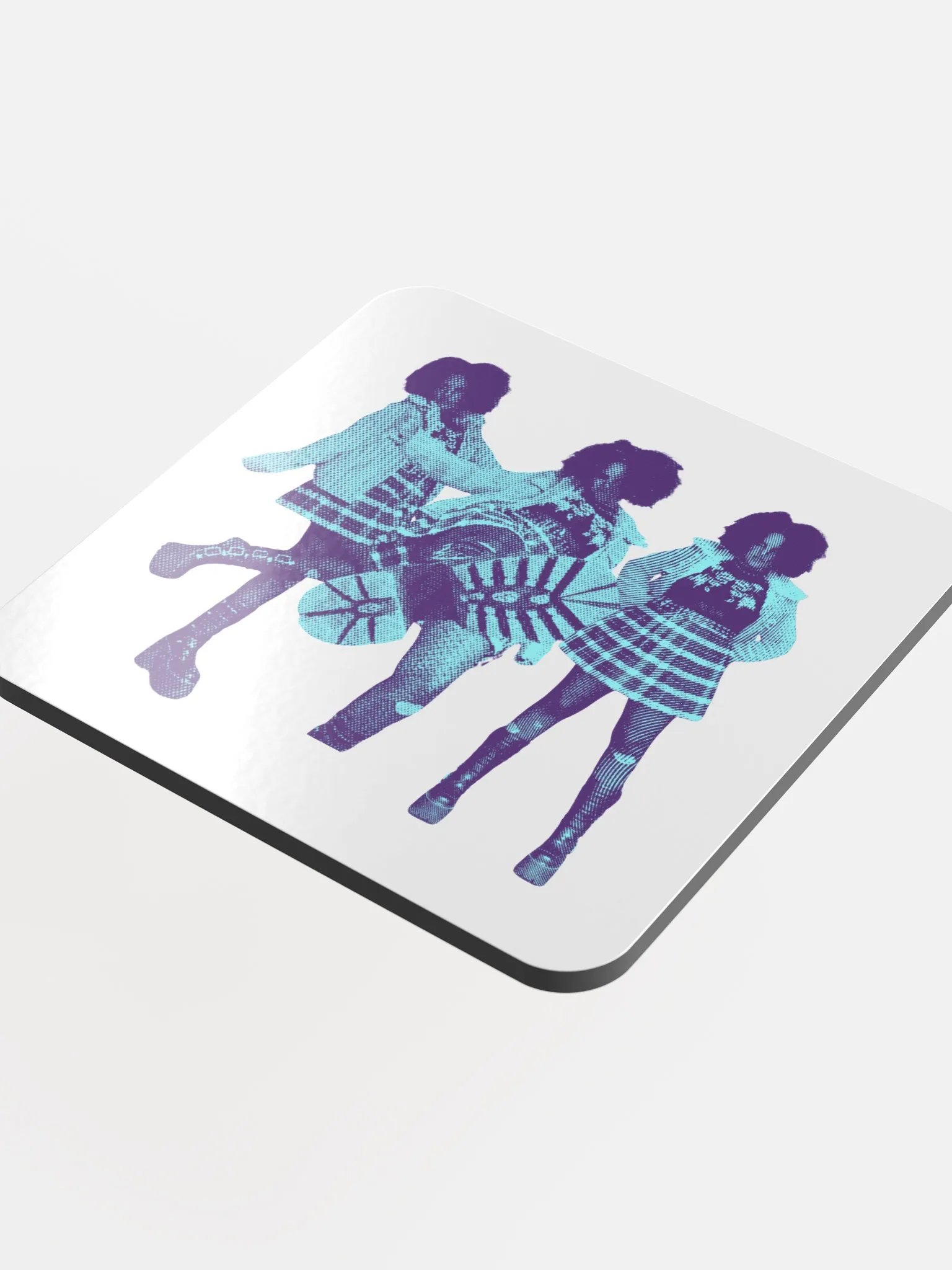 DOPAMINE's Violet Glossed Cork Coaster product image (4)