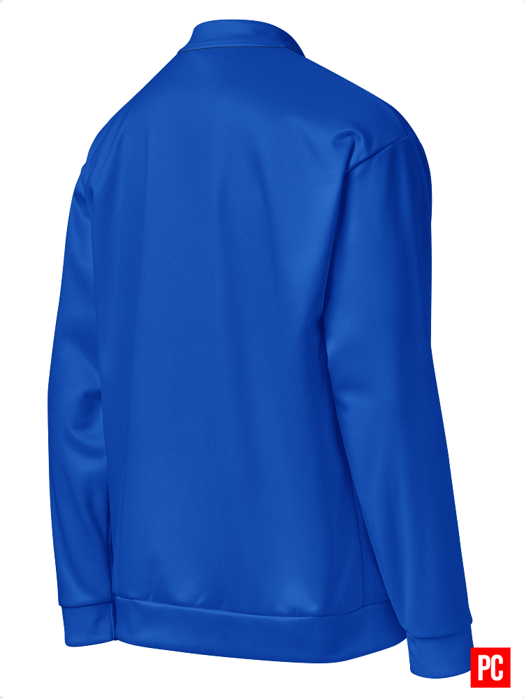 Plain Color Absolute Blue Bomber Jacket product image (4)