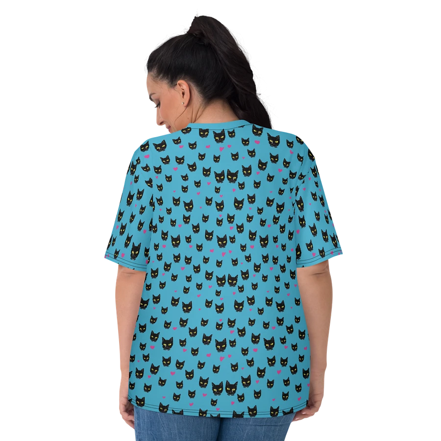 'Blue Kitty Dots' Women's Poly Tee product image (5)