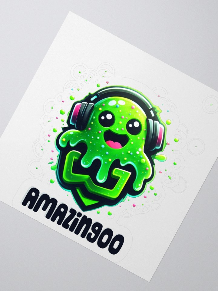 AMAZINGOO Groovy Slime Headphone Kiss Cut Stickers product image (5)