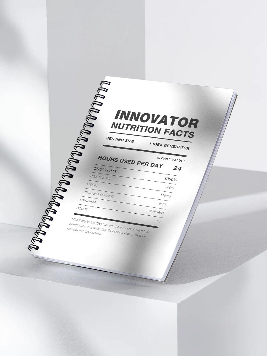 INNOVATOR Nutrition Facts Notebook product image (3)