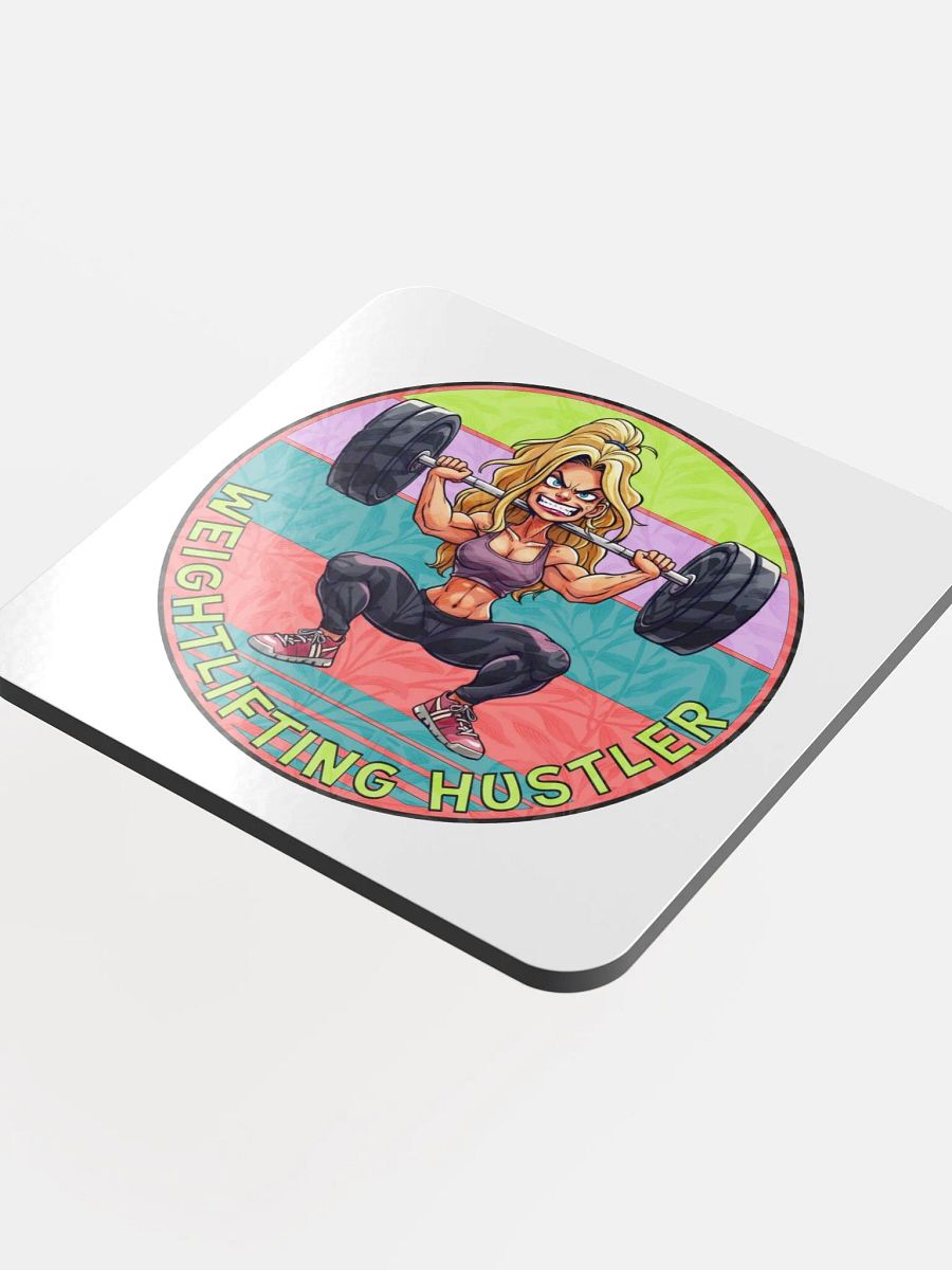 Weightlifting Hustler Female Muscle Cork Coaster product image (3)