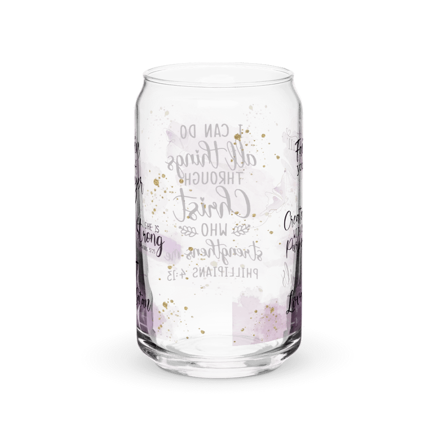 I Can Do All Things Through Christ Glass Tumbler product image (5)