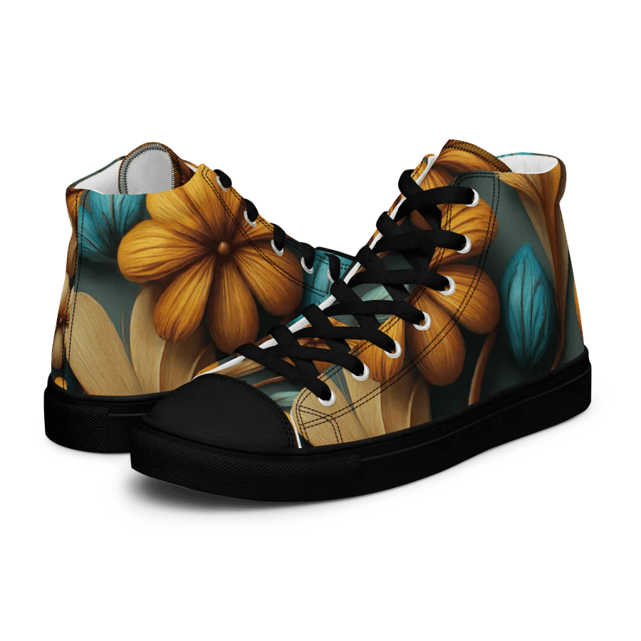 3D Floral Design _ Calceonova Streetwear _ Woman High-Top Sneakers product image (11)