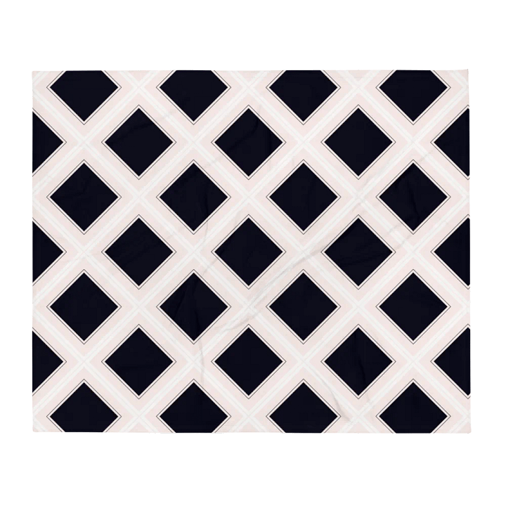 Black Diamonds Surrounded By White Throw Blanket product image (2)