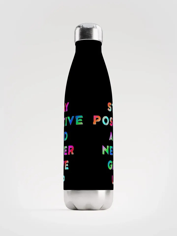 BLADE Army stay positive and never give up Color Stripes Black Water bottle product image (1)