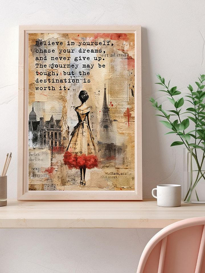 Believe in Yourself: A Retro-Inspired Poster Celebrating Beauty and Strength product image (2)