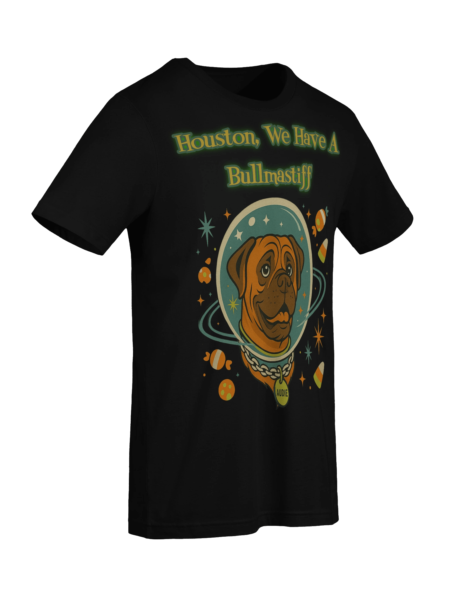 Houston, We Have a Bullmastiff – Retro Space Dog Tee product image (33)
