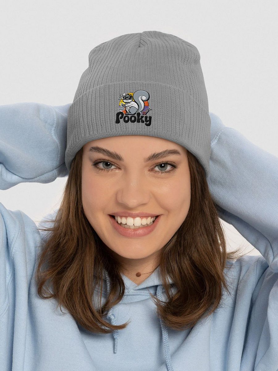 Organic Cotton Embroidered Beanie, Pooky' the mad scientist product image (6)