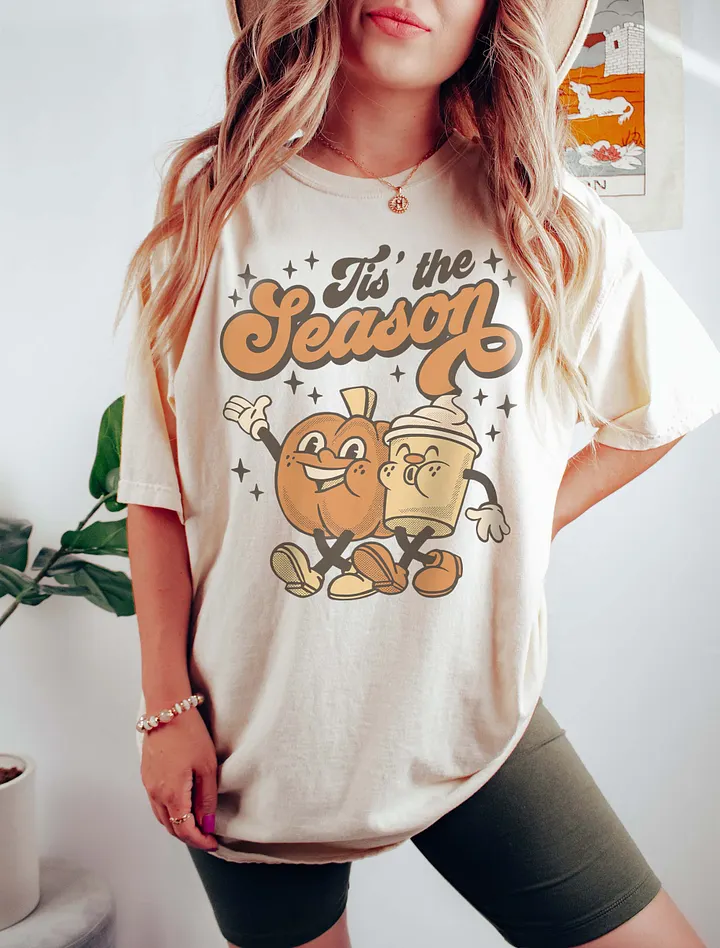 Tis the Season Pumpkin Spice Latte Y2K T-Shirt | Funny Fall and Halloween T-Shirt Design product image (10)