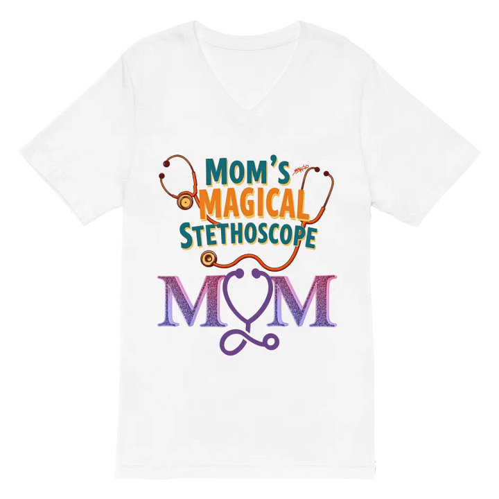 Mom's Magical Stethoscope V-Neck Tee product image (6)