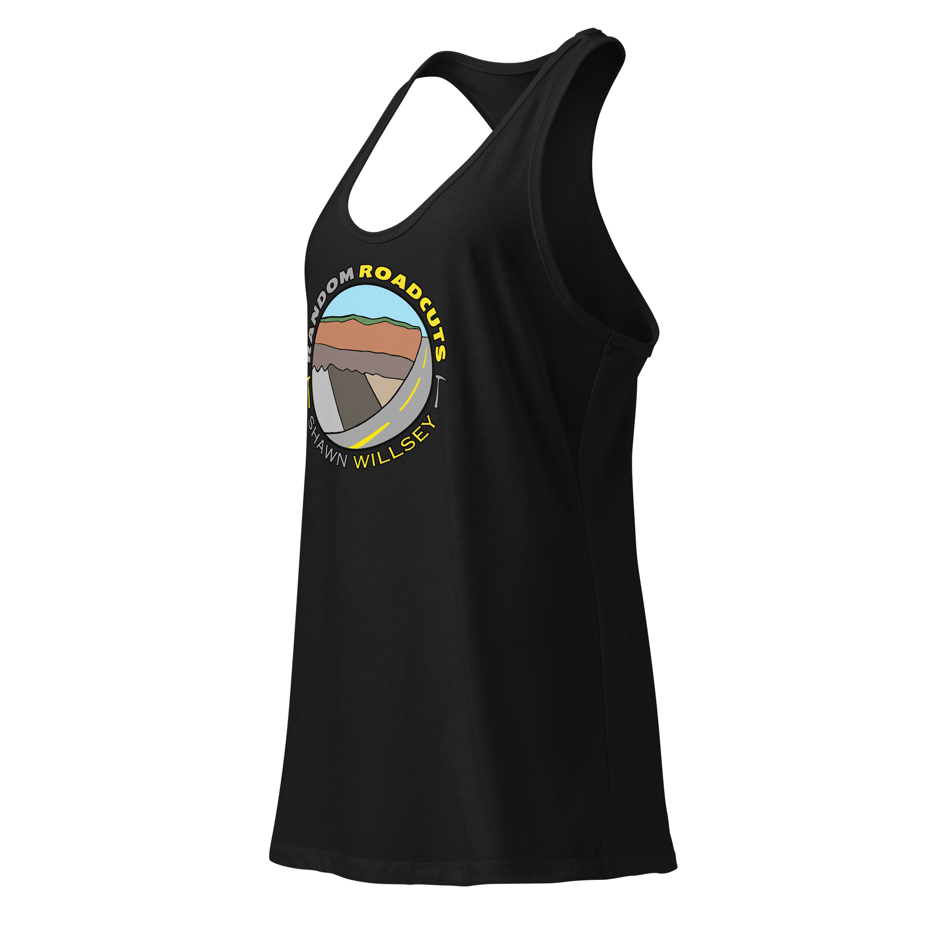 Random Roadcuts Racerback Tank Top w/center logo product image (3)