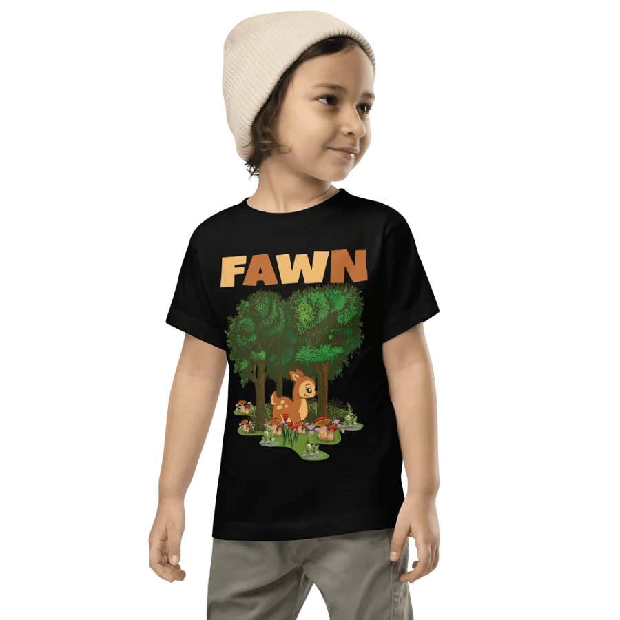 Fawn Funny Colorful Bella +Canvas Toddler T-Shirt – Funny Shirt & Gift for Kids product image (1)