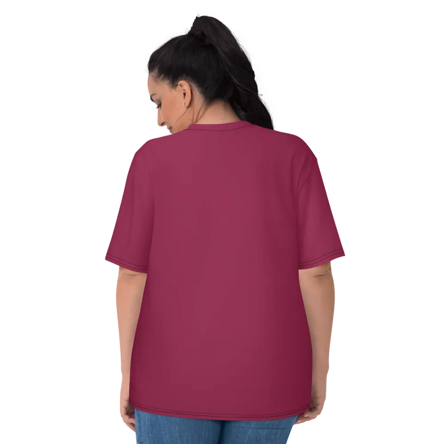 Plain Dark Red True Summer Women's Crewneck Polyester Heavyweight Premium T-Shirt by Treasure Pie product image (7)