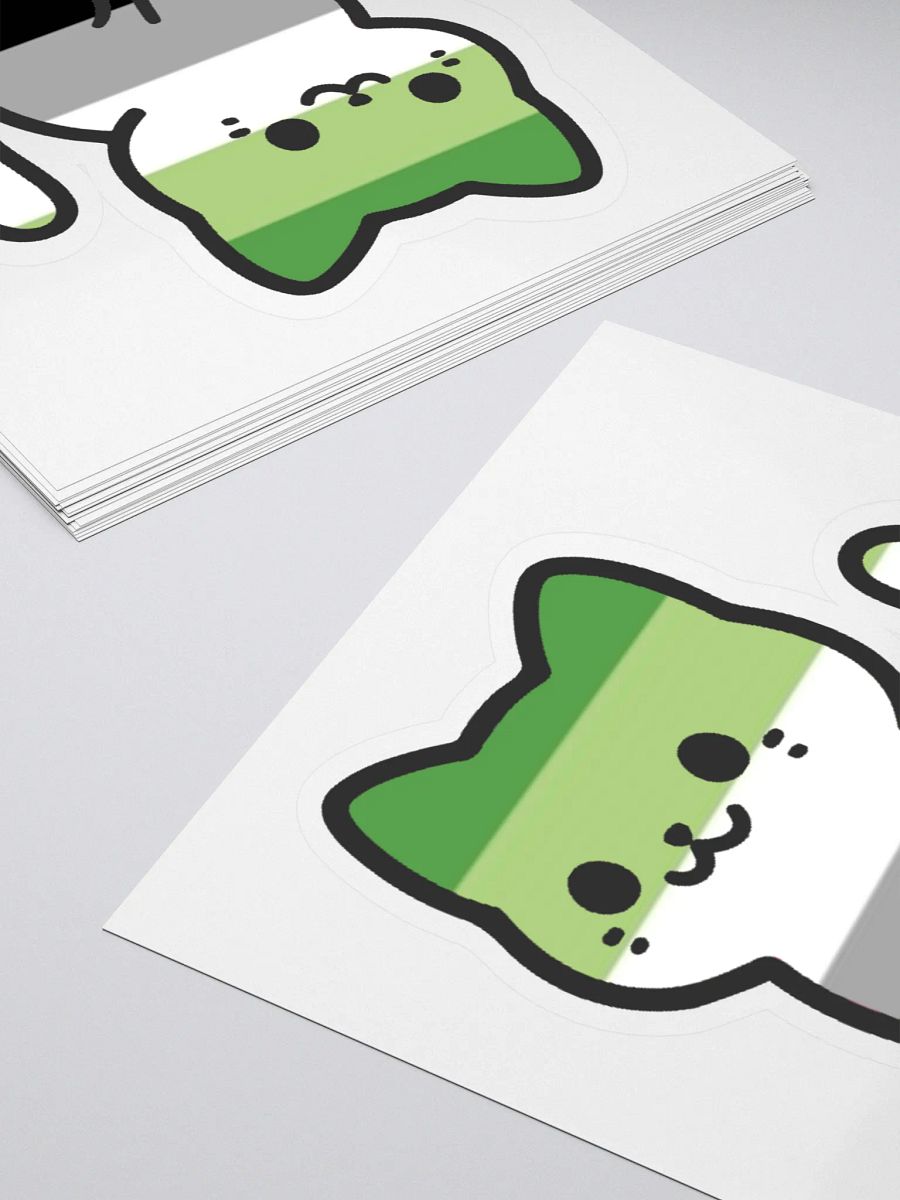 Aromantic Pride Kitty Sticker product image (4)