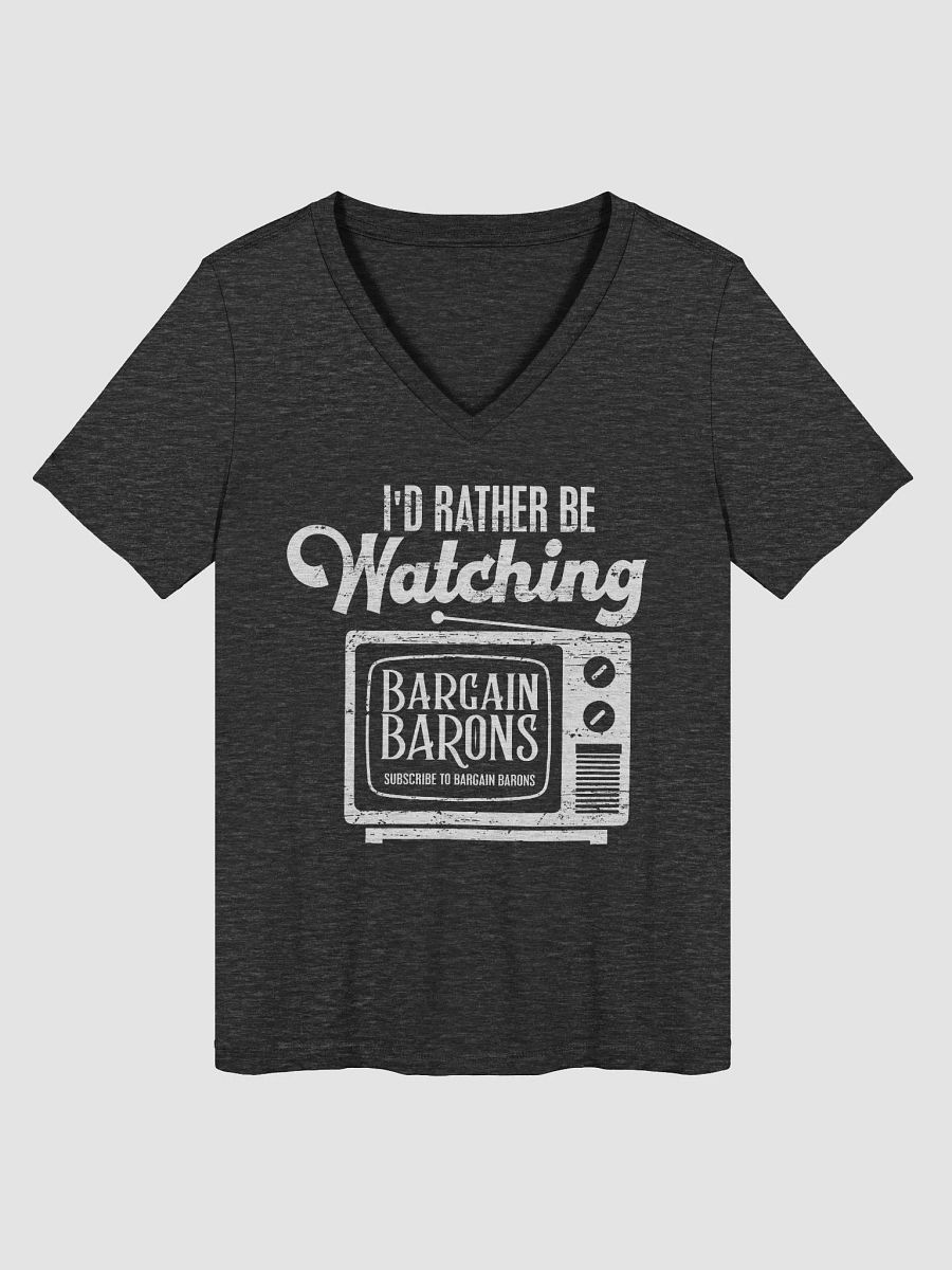 I'D RATHER BE WATCHING BB (Ladies' V-Neck - Dark) product image (3)