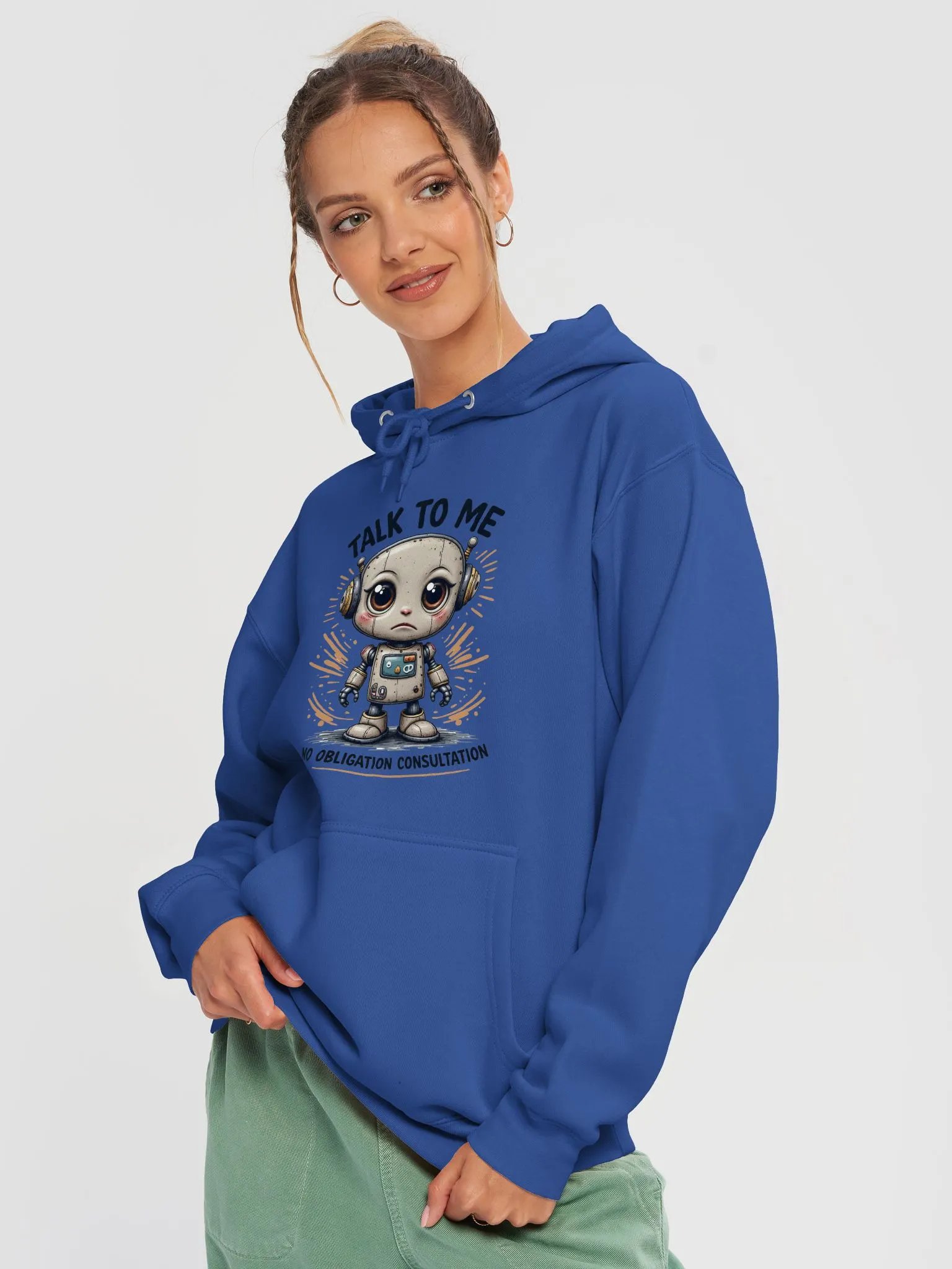 Sad Lonely Robot Talk To Me Hoodie product image (11)