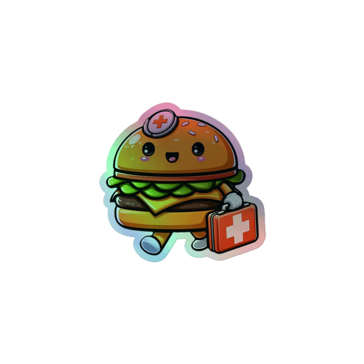 Dr. Burger Holographic Sticker Sheet product image (1)