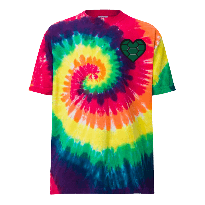 Turtle Heart Oversized Tie-Dye T-Shirt product image (1)
