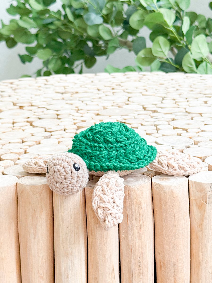 No-Sew Turtle Crochet Pattern with Wheat Stitch Texture product image (7)