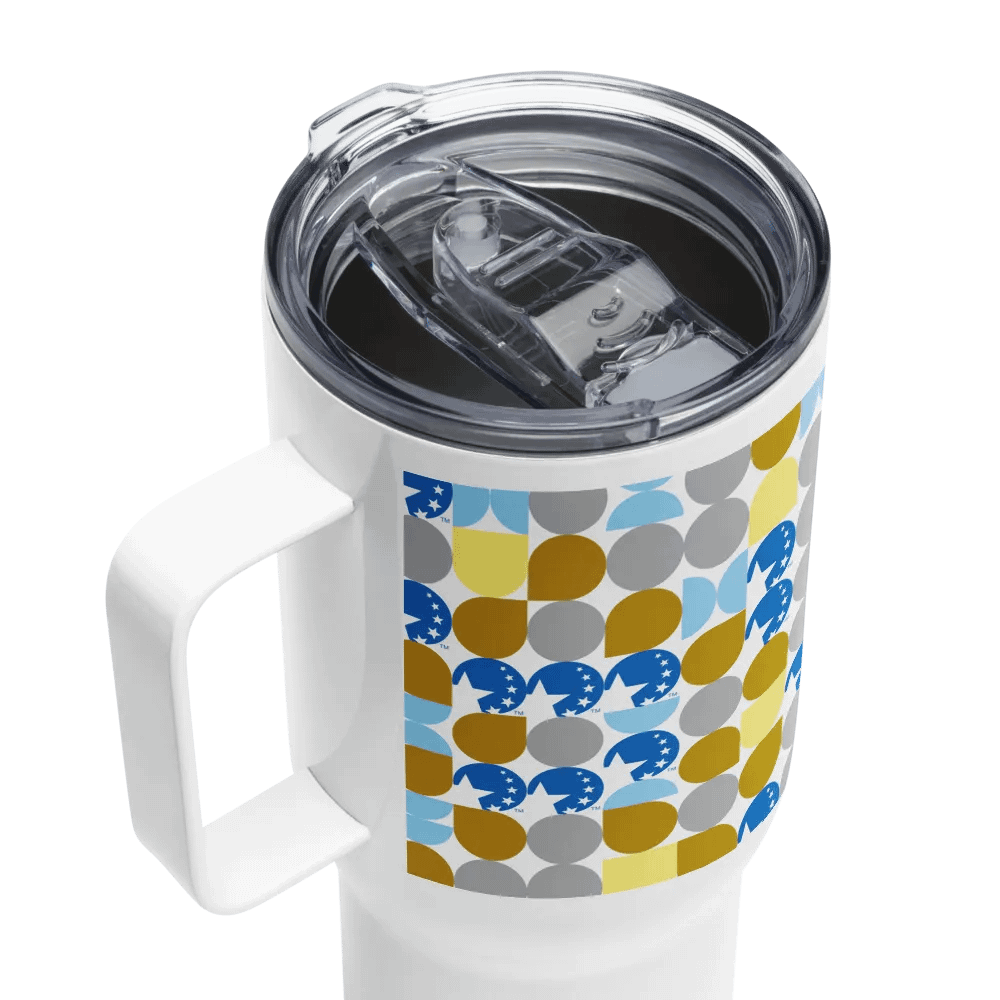 Travel Mug with Handle in Icon Pattern product image (4)