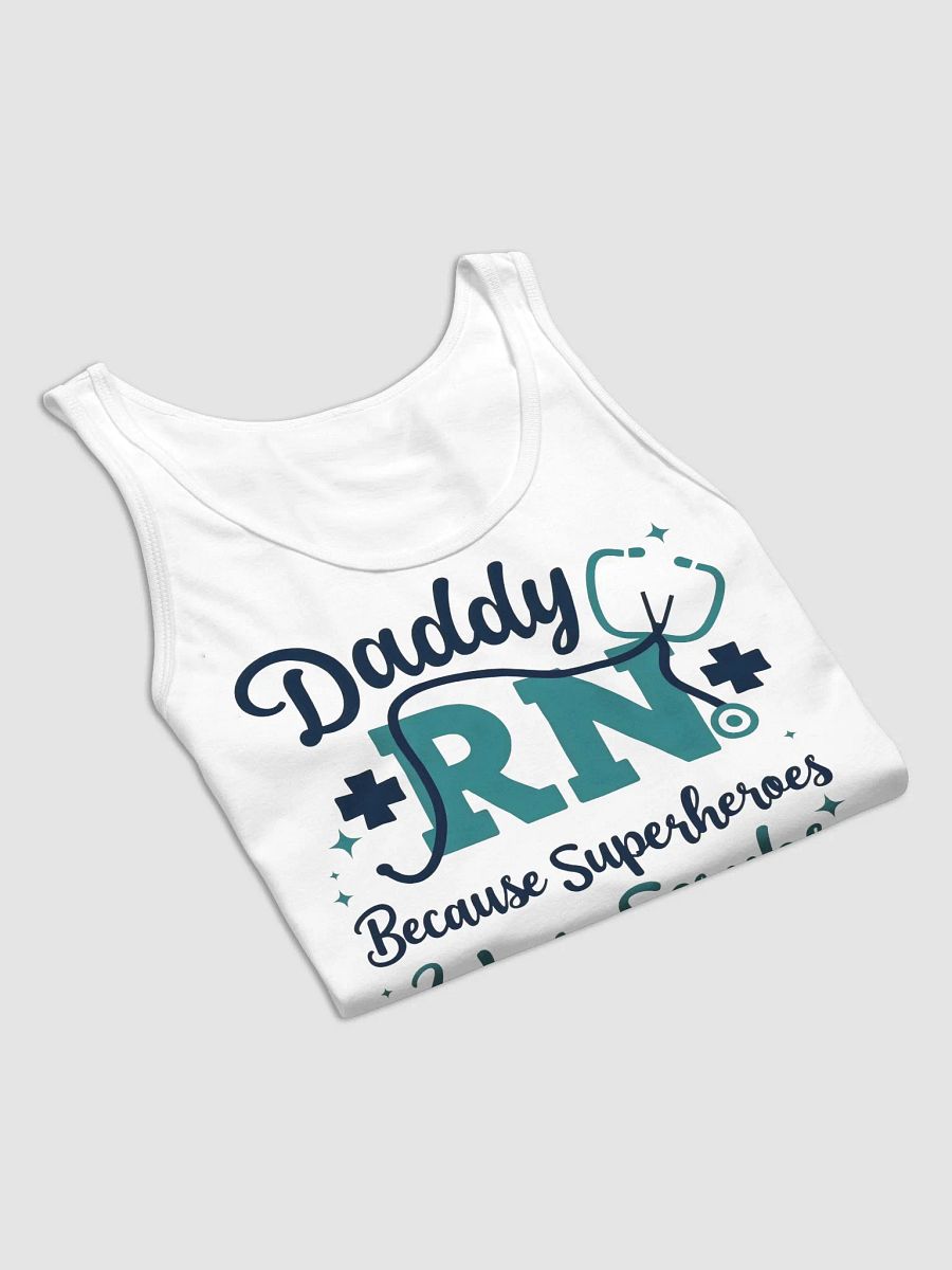 Daddy RN Because Superheroes Wear Scrubs Jersey Tank product image (30)